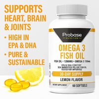 Thumbnail for Omega 3 Fish Oil 30 Softgels 30-Day Supply