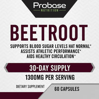 Thumbnail for Probase Nutrition Beetroot 60 Capsules 30-Day Supply