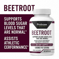 Thumbnail for Probase Nutrition Beetroot 60 Capsules 30-Day Supply