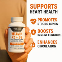 Thumbnail for Probase Nutrition Vitamin K2 + D3 60 Capsules 30-Day Supply