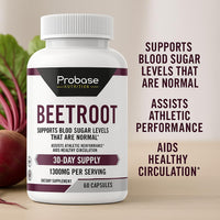 Thumbnail for Probase Nutrition Beetroot 60 Capsules 30-Day Supply