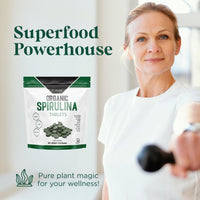 Thumbnail for Organic Spirulina Supplement (Tablets)