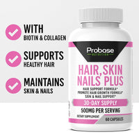 Thumbnail for Probase Nutrition Hair, Skin and Nails Plus 60 Capsules 30-Day Supply