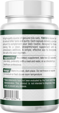 Thumbnail for TUDCA – Premium Liver Support Supplement – 500mg Per Serving – 60 Capsules – High Purity Bile Salt Formula – Vegan, Non-GMO