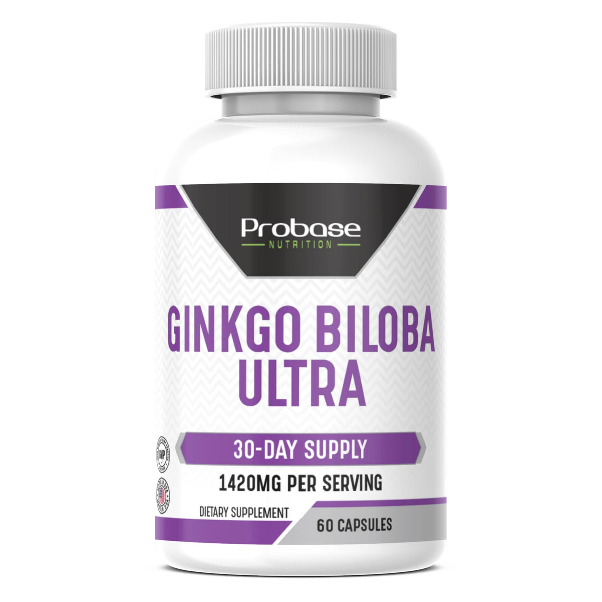 Probase Nutrition Ginkgo Biloba Ultra 60 Capsules 30-Day Supply