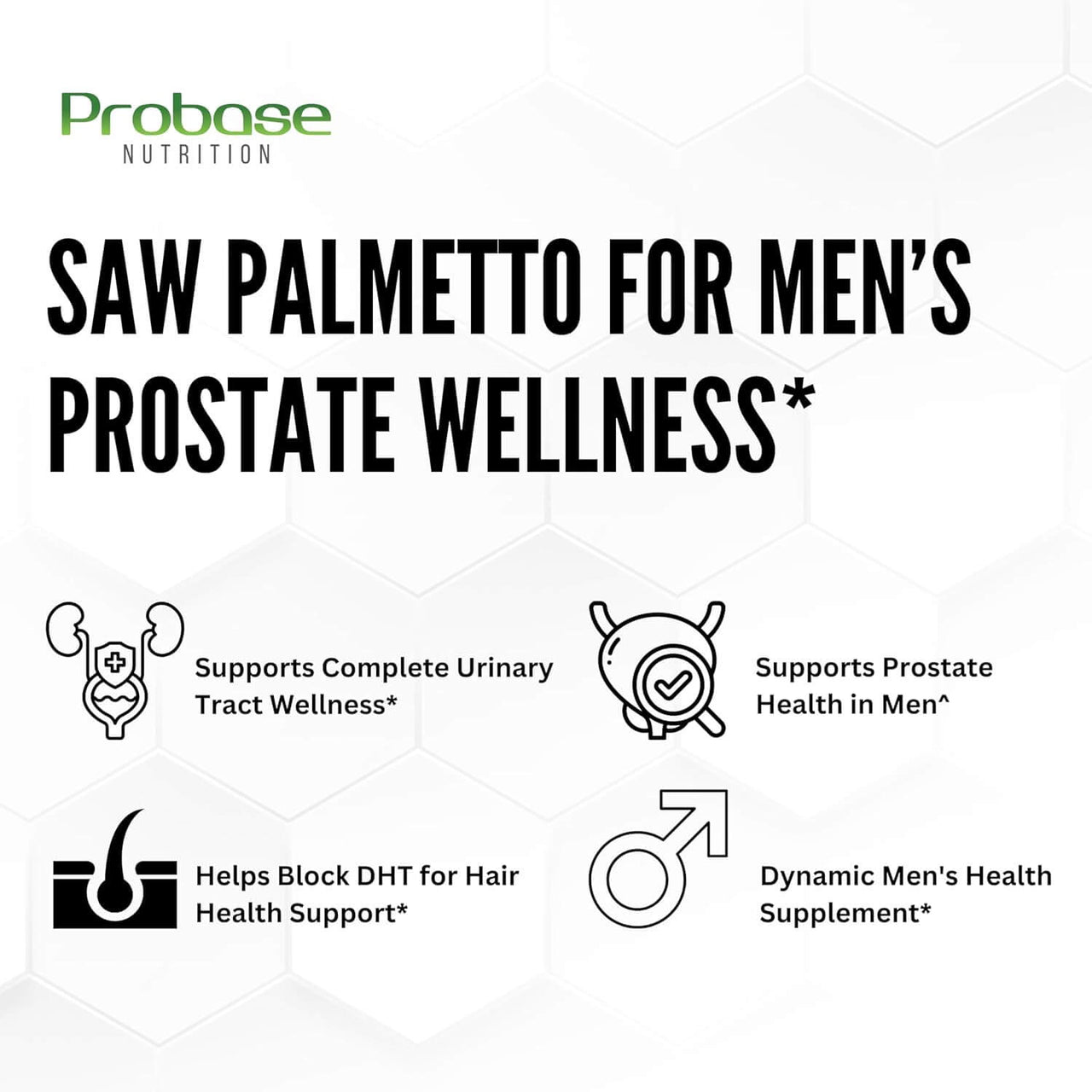 Saw Palmetto for Men's Prostate Health – Supports Prostate, Urinary & Hair Wellness – Powerful DHT Blocker for Male Health – 3+ Month Supply of Saw Palmetto Extract