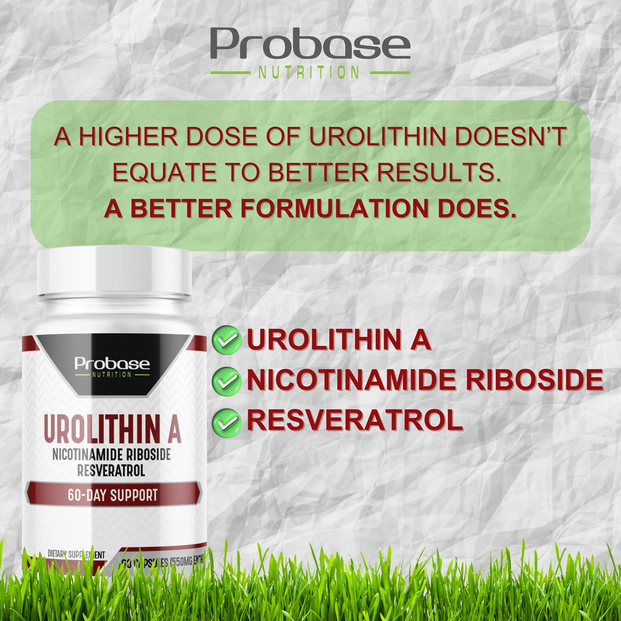 Urolithin A with Added NR and Resveratrol Supplement