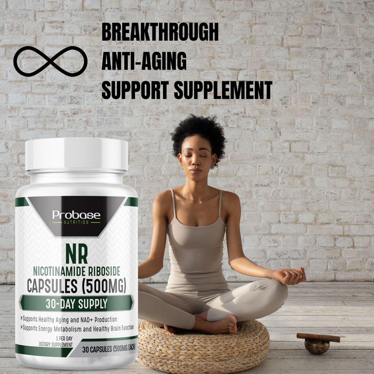 Nicotinamide Riboside (NR) Capsules 30ct/500mg NAD+ Boosting Supplement - Probase Nutrition