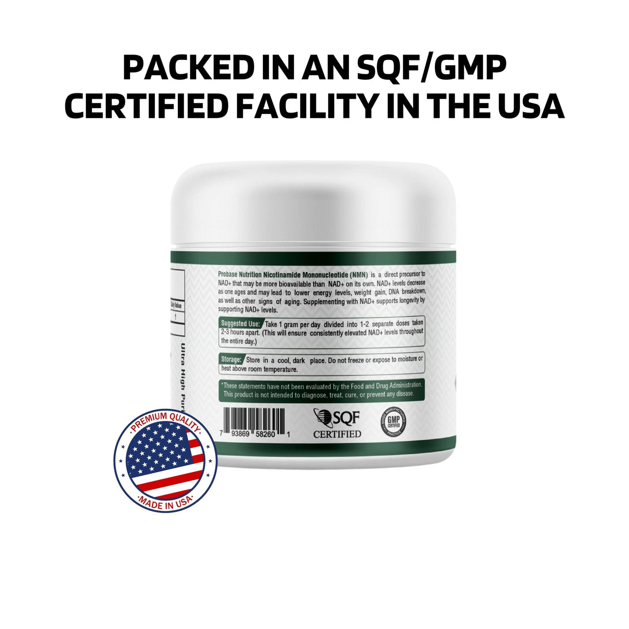 NMN Powder 40 Grams - Over 98% Pure - 40-Day Supply - Probase Nutrition