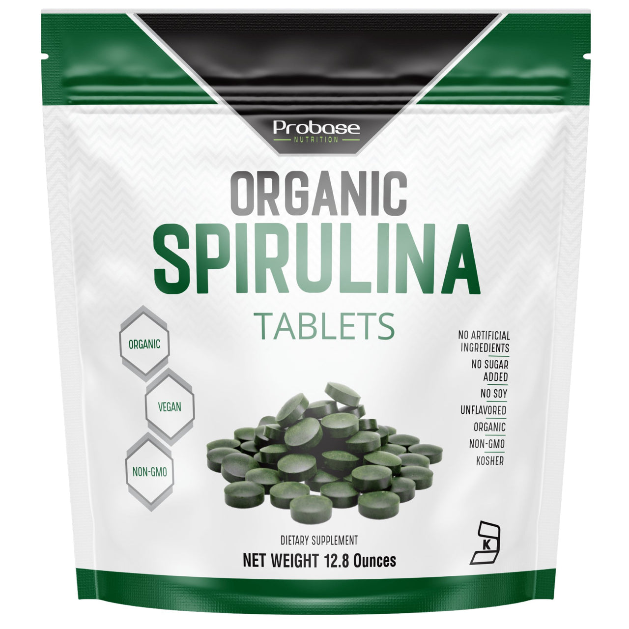 Organic Spirulina Supplement, 3000MG Per Serving, (4 Month Supply) - Probase Nutrition
