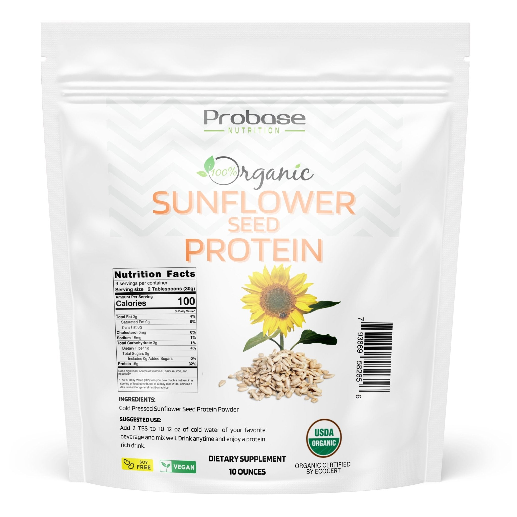 Fuel Your Body with Probase Nutrition Organic Sunflower Seed Protein Powder: A Complete Protein Source That's Versatile, Sustainable, and Free from Fillers and Gums! - Probase Nutrition
