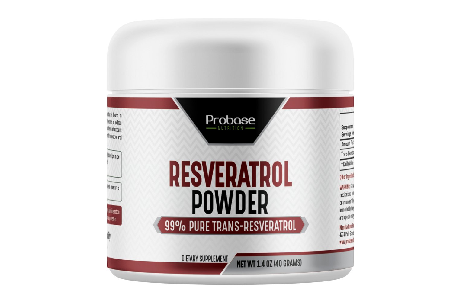 Probase Nutrition Resveratrol Powder 40 grams: A Comprehensive Review - Probase Nutrition