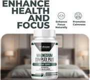 Magnesium Complex Plus with Magnesium Malate, Glycinate, L-Theanine, and Choline High Absorption Formula 60 Capsules 30-Day Supply