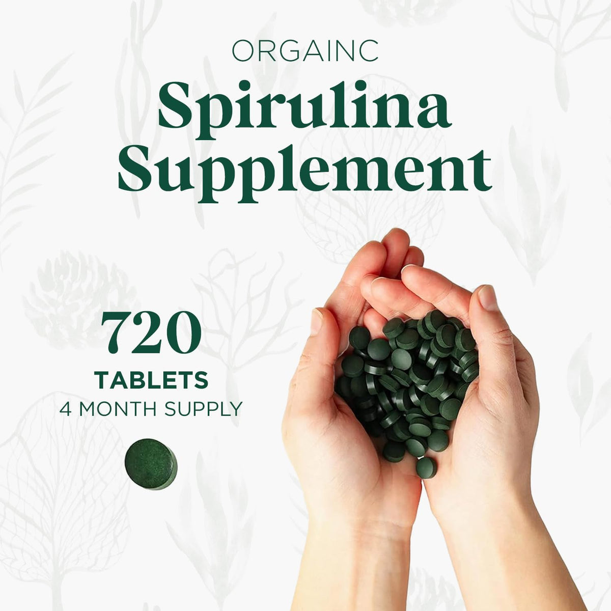Organic Spirulina Supplement (Tablets)