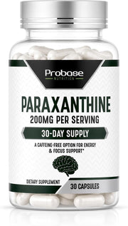 Probase Nutrition Paraxanthine 200mg Capsules for Clean Energy & Focus 30ct