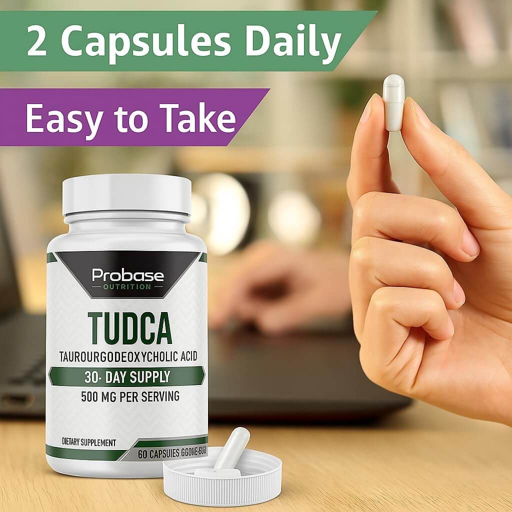 TUDCA – Premium Liver Support Supplement – 500mg Per Serving – 60 Capsules – High Purity Bile Salt Formula – Vegan, Non-GMO