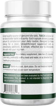 TUDCA – Premium Liver Support Supplement – 500mg Per Serving – 60 Capsules – High Purity Bile Salt Formula – Vegan, Non-GMO