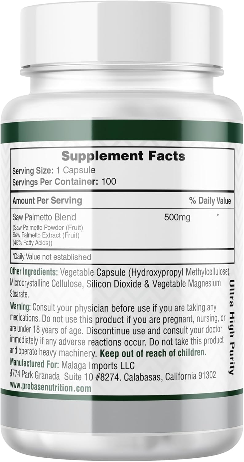 Saw Palmetto for Men's Prostate Health – Supports Prostate, Urinary & Hair Wellness – Powerful DHT Blocker for Male Health – 3+ Month Supply of Saw Palmetto Extract