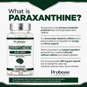 Probase Nutrition Paraxanthine 200mg Capsules for Clean Energy & Focus 30ct
