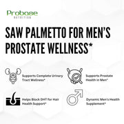 Saw Palmetto for Men's Prostate Health – Supports Prostate, Urinary & Hair Wellness – Powerful DHT Blocker for Male Health – 3+ Month Supply of Saw Palmetto Extract