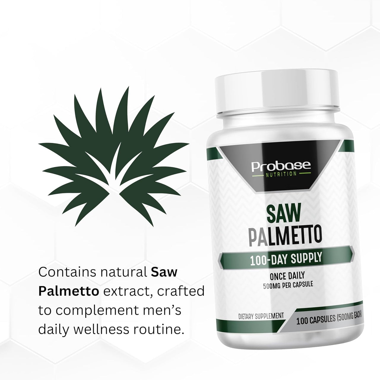 Saw Palmetto for Men's Prostate Health – Supports Prostate, Urinary & Hair Wellness – Powerful DHT Blocker for Male Health – 3+ Month Supply of Saw Palmetto Extract