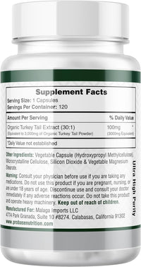 Thumbnail for Turkey Tail Mushroom Supplement (120 Capsules - 4 Month Supply) (Coriolus Versicolor) Non-GMO