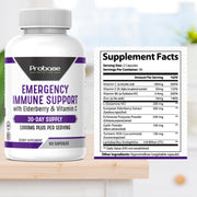 Probase Nutrition Emergency Immune Support 60 Capsules 30-Day Supply
