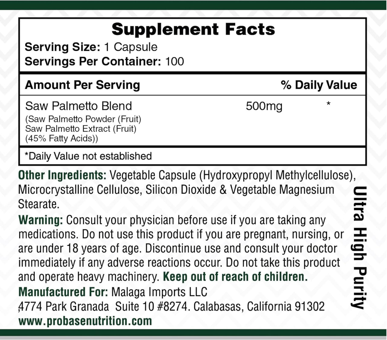 Saw Palmetto for Men's Prostate Health – Supports Prostate, Urinary & Hair Wellness – Powerful DHT Blocker for Male Health – 3+ Month Supply of Saw Palmetto Extract