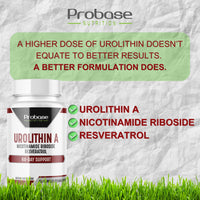 Thumbnail for Probase Urolithin A - [Suministro para 60 días] - con NR y resveratrol agregados, soporte de salud celular de primera calidad - Alternativa a NMN, NAD, CoQ10, PQQ para un envejecimiento saludable