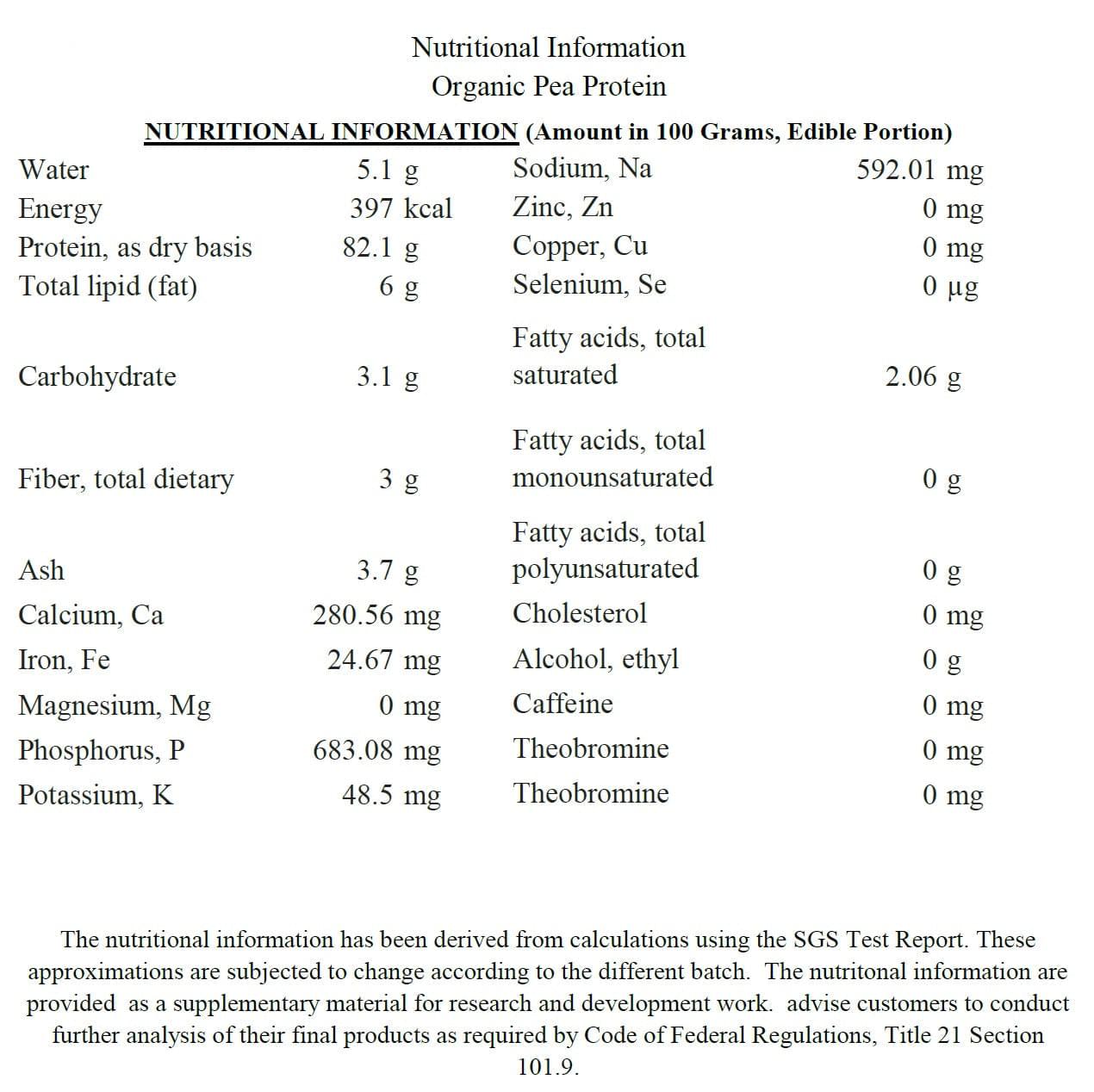Organic Pea Protein (1 pound) - Probase Nutrition