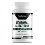 Probase Nutrition Liposomal Glutathione with LipoAvail Supplement 500mg per Serving, 60 Capsules (Vegan Safe, Non-GMO) Max Absorption Liposomal Glutathione