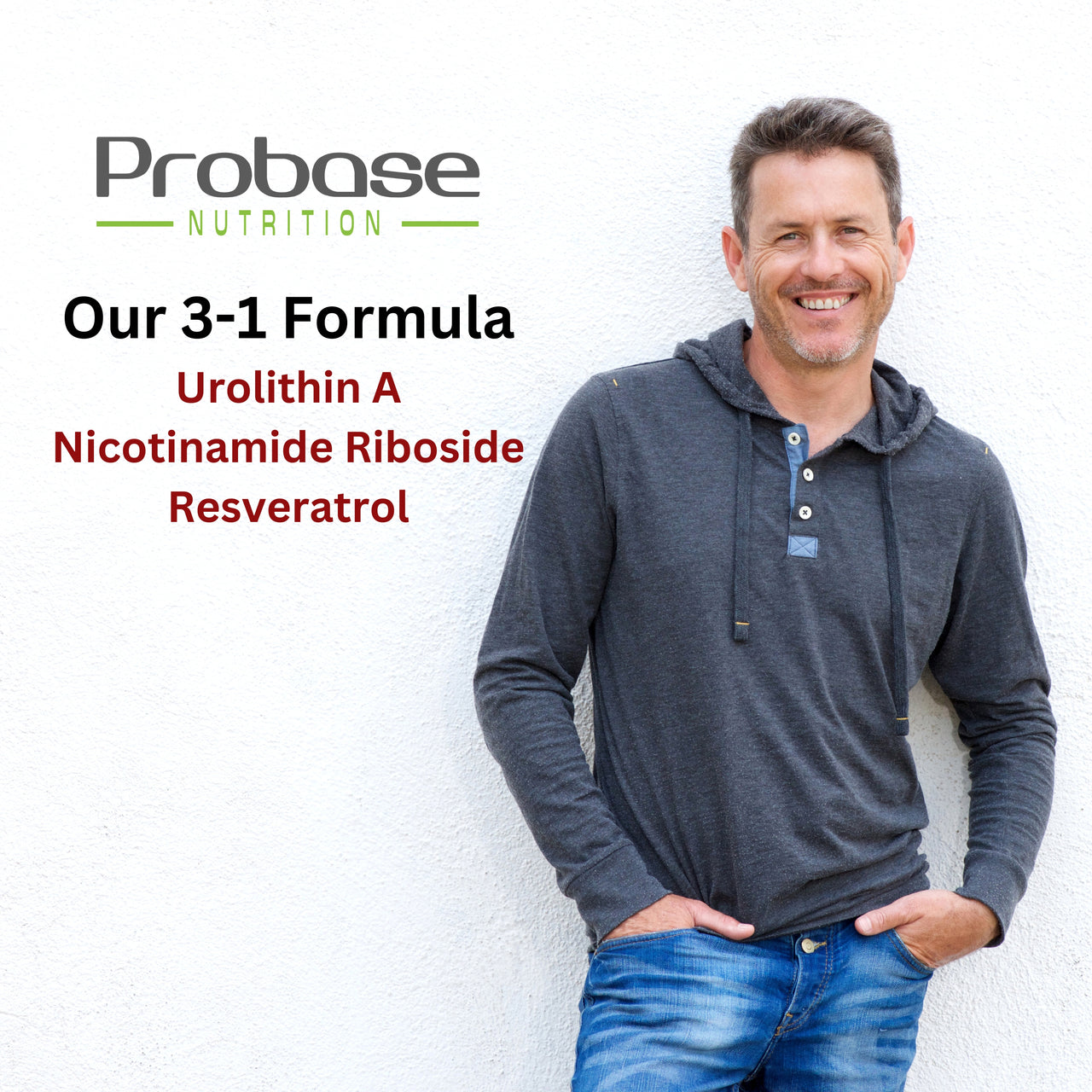 Probase Urolithin A - [60-Day Supply] - with Added NR and Resveratrol, Premium Quality Cellular Health Support - Alternative to NMN, NAD, CoQ10, PQQ for Healthy Aging