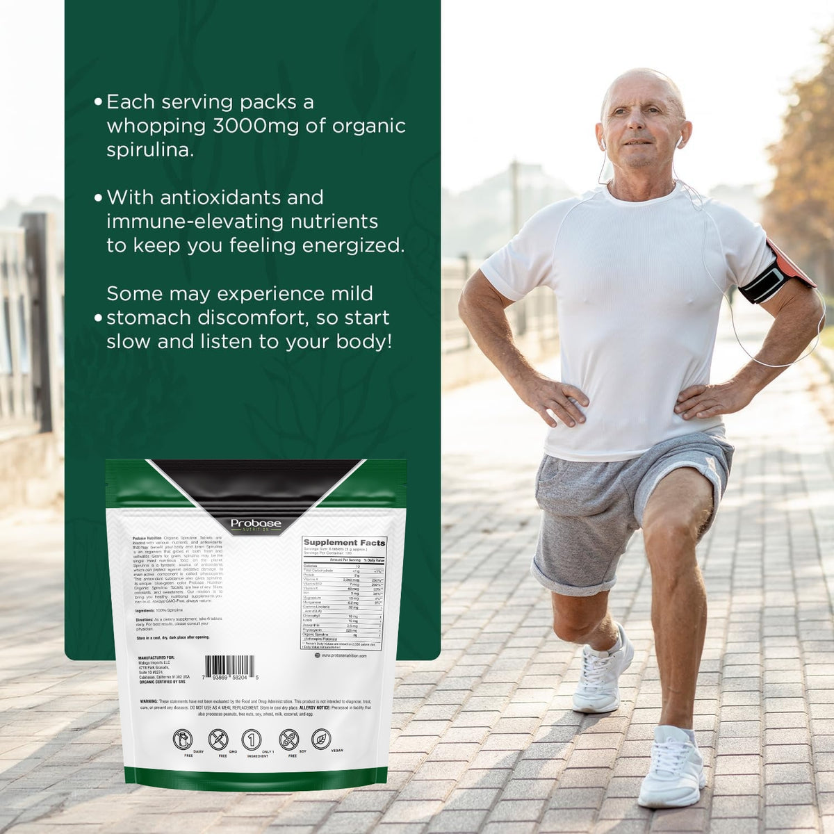 Organic Spirulina Supplement (Tablets)