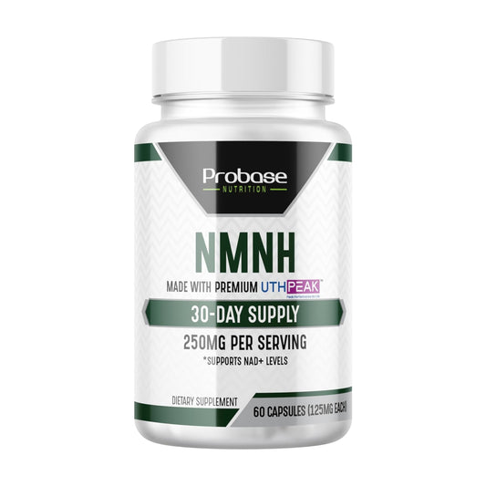 Probase Nutrition Uthpeak™ NMNH NAD Supplement, 250mg Per Serving, 60 Count (30 Servings)