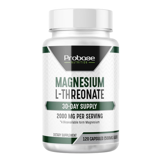 Probase Nutrition Magnesium L Threonate Capsules – 2,000 mg – 120 Capsules