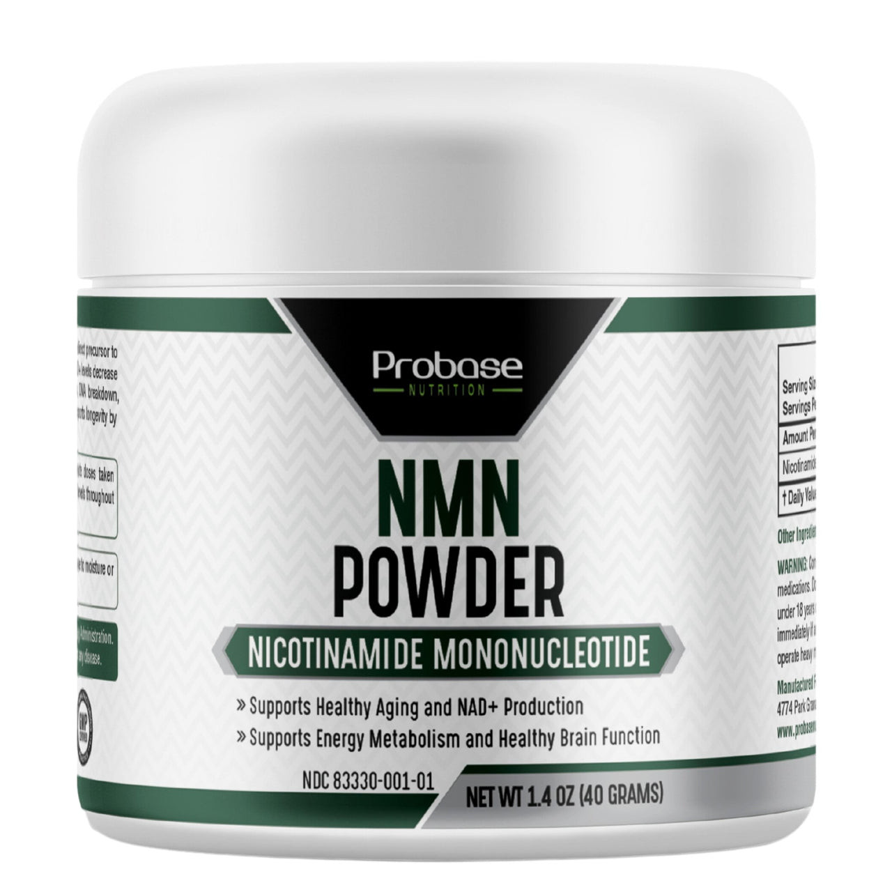 NMN Powder 40 Grams - Over 98% Pure - 40-Day Supply - Probase Nutrition