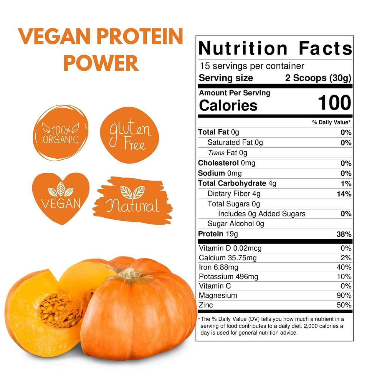 Organic Pumpkin Seed Protein (1 Pound) - Unflavored - Probase Nutrition