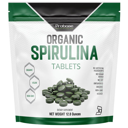 Organic Spirulina Supplement, 3000MG Per Serving, (4 Month Supply) - Probase Nutrition