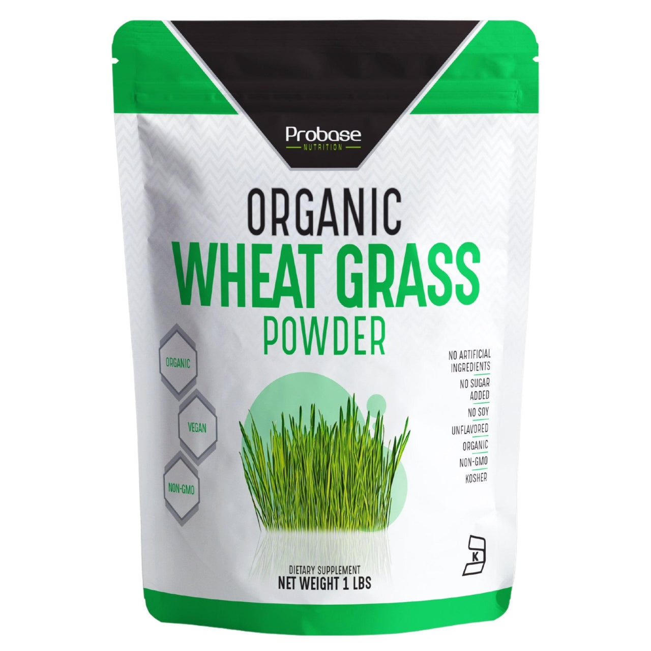 Organic Wheat Grass Powder (1 Pound) - Probase Nutrition