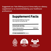 Probase Trans-Resveratrol Powder - Guaranteed over 98% purity - 40-Day Supply - Probase Nutrition